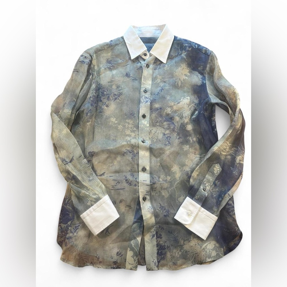 Ralph Lauren Purple Label Women’s Nancie Floral-Print Silk-Gauze‎ Shirt